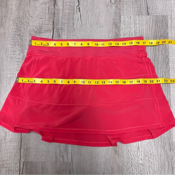 Lululemon Pace Rival Mid-Rise Skirt Long Size 10 Red - Picture 10 of 11